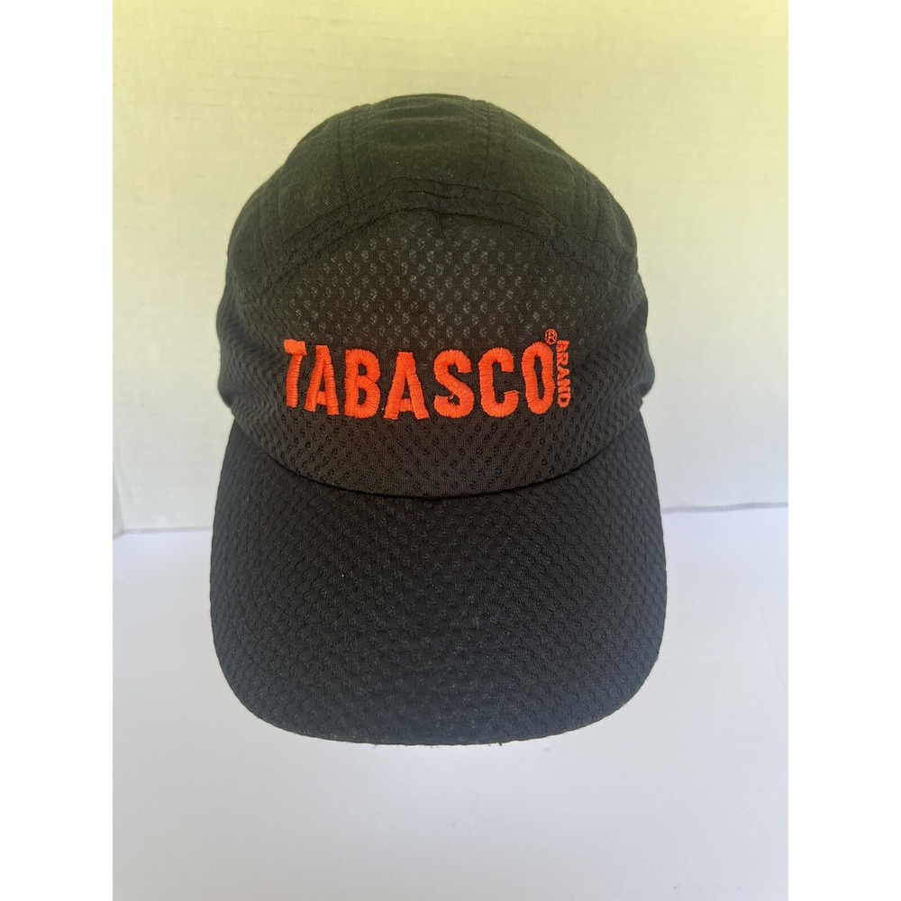 Tabasco Red‎ Letters Novelty Cap Embroidered Black